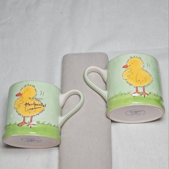 Whittard of Chelsea Easter 2005 Handpainted Set of 2 Ceramic Coffee Tea Mugs - Picture 1 of 8